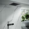 Mariner Oasy two sistema doccia con termostatico, set doccia e pannello pioggia in acciaio inox per installazione a soffitto, OAS1800-NO#Set4, Oasy nero opaco [Rubinetteria Bagno > Sistemi Doccia da Incasso]