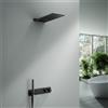 Mariner Oasy one sistema doccia con termostatico, set doccia e pannello pioggia in acciaio inox squadrato, OAS1903-NO#Set1, Oasy nero opaco [Rubinetteria Bagno > Sistemi Doccia da Incasso]
