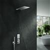 Mariner Oasy two sistema doccia con termostatico, set doccia e pannello pioggia in acciaio inox squadrato, OASV1800-CR#Set3, Oasy cromo [Rubinetteria Bagno > Sistemi Doccia da Incasso]