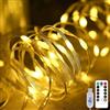 AGOTD Catena luminosa 10 m, 100 LED, luce bianca calda, USB, con telecomando, 8 modalità, impermeabile, per giardino, balcone, cameretta dei bambini, decorazione interna ed esterna