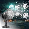 ALED LIGHT Lampada Proiettore di Fiocchi di Neve, Proiettore Luci Natale Da Esterno 9W Luminoso, Impermeabile IP44, Proiezione led utilizzato per Decorazione Natale Halloween Feste Vacanze Interno