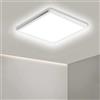 Ouyulong Plafoniera a led, 18W 6500K 1620LM 23cm IP44 Quadrato, Adatto per soggiorno, camera da letto, bagno, cucina, seminterrato, corridoio, balcone (1 Pc)