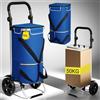 AMHANCIBLE Carrello Spesa in Alluminio, Carrello Portaspesa 50 L con Ruote, Pieghevole Trolley Spesa con Borsa Termico, Borsa Impermeabile Rimovibile, Capacità di carico 50 kg, Blu EHSC01BU
