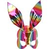 Smiffys Maschera da coniglietto Fever metallizzata arcobaleno, con elastico
