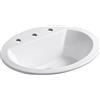 KOHLER Bryant - Lavello da bagno ovale con centro da 20,3 cm, K-2699-8-0