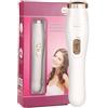 Generico Body Hair Trimmer | Rasoio Elettrico per Peli Corporei e Zone Intime,Epilatore Impermeabile Uso Bagno/Asciutto con Testine Sostituibili per Uomo Donna Zona Bikini Ascelle Braccia Viso