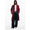 Desigual Cappotto tartan rosso