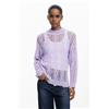 Desigual Maglione a trecce rotte