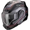 Scorpion Casco moto pieghevole Scorpion EXO-TECH EVO PRO COMMUTA nero-argento-rosso, M