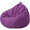 Mateju Pouf Poltrona a Sacco, Pouf Letto Singolo Morbido, Pouf Sacco di Fagioli Senza Riempimento, Pouf Poltrona di Fagioli per Adulti e Bambini, per Interni Esterni (XL,Viola)