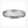 DRULINE Clic-And-Get Specchio Rotondo con Cornice Corona Parete Specchio Vassoio Decorazione Tavolo Specchio, Nuovo, Vetro, Antracite, Ø 25 cm
