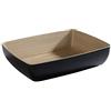 APS 84590 GN 1/2 Schale FRIDA, 32,5 x 26,5 cm, altezza 7,5 cm, melamina, nero/effetto legno