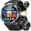 Blackview Smartwatch Uomo, Orologio Intelligente Fitness con Chiamate Bluetooth,1.45 Militari Smart Watch Tracker 100+ Modalità Sportive per Cardiofrequenzimetro,SpO2, Torcia,Bussola per Android iOS