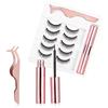 Sonew Eyeliner magnetico e kit per ciglia - 5 coppie di ciglia finte con aspetto naturale senza colla necessaria - Set di estensione ciglia giornaliero