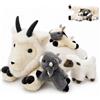 MorisMos Capra di montagna Plushie, 45cm (lunghezza), Bianco Capra Peluche Mamma con 3 Cuccioli, Grande Realistico Morbido Dolce Giocattolo di Peluche Regalo per Bambini Compleanno Natale Deco