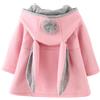 TMEOG Cappotto Giacca con Cappuccio Coniglio Felpa Mantello del Cappotto di Inverno della Pelliccia della Neonata Bambine e Bambino (18-24 Mesi, Rosa)