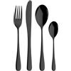 PINTINOX Prima Collection, Set da 24 Posate Serie Dream, Acciaio Inox, Colore: Nero (6 persone)
