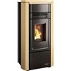 Dal Zotto Vally Stufa a Pellet Idro 10 KW Bordeaux Acciaio Verniciato Top in Maiolica