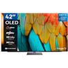 Metz MOD9500 Smart TV 42", OLED, Google TV, 4K 120Hz, HDR10+, Dolby Vision IQ, 6 Speakers 2.1 54W, Dolby Atmos, Base Girevole, Voice Control, DVB-T2/S2/C, HDMI, CI+, Nero