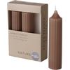 Boltze Candela a stelo Riffly (3 pezzi, tortora, 15 cm, in cera, design moderno, superficie scanalata, candela, candela, tortora, decorazione) 2053025