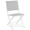 BIZZOTTO - Sedia Per Esterno In Alluminio Bianco Grigio Elin 47x57x H88 Cm