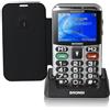 BRONDI - Chic Senior Phone Display 2.4' con Tasti Grandi+ Tasto SOS Bluetooth Colore Nero Italia