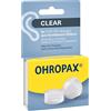 OHROPAX Tappi per le orecchie trasparenti in silicone modellabile, particolarmente discreti, adatti a tutte le orecchie, valore di isolamento acustico SNR 23 dB, per il tempo libero, l'apprendimento o