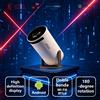 XIAORAN Proiettore Android 11 4K 1280*720P HY300 Pro + Doppio Wifi 290ANSI 180 ° Proiettore per cinema esterno portatile flessibile BT5.0 - HY300-White