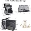 Other 12 forniture per animali domestici Zaino per cuccioli Borsa per animali espandibile Zaino per gatti portatile traspirante di grande capacità Borsa per cani pieghevole - Cannot expand gray