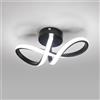 Riserva Applique da parete per interni, lampada da parete a LED da 20 W Nero moderno bianco freddo 6500 K 2250LM, illuminazione plafoniera per soggiorno, balcone -