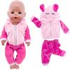 MEMOFYND 1 set di vestiti per bambole per bambini, camicia da notte con cappuccio, accessori per bambole da 35 a 45 cm, vestito giocattolo intercambiabile, adatto per bambole da 18 pollici