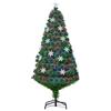 HomCom Albero di Natale Artificiale 20 luci LED a Forma di Cristallo di Neve 150cm|Aosom