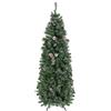 HOMCOM Albero di Natale Artificiale da 180cm con Pigne, 618 Rami e Base in Metallo, Verde|Aosom