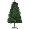 HOMCOM HOMCM Albero di Natale Artificiale Pieghevole con Base Rimovibile, 454 Rami, in PVC e Acciaio, Φ75x150cm, Verde|Aosom