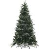 HOMCOM Albero di Natale Innevato con 850 Rami e Design a Sezioni, in Plastica e Acciaio, Ø110x180 cm, Verde
