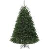 HOMCOM Albero di Natale Artificiale da 195 cm con 1838 Rami con Base in Acciaio per Interni, Verde