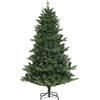 HOMCOM Albero di Natale Artificiale Alto 180 cm con 818 Rami e Base in Acciaio per Interni, Verde