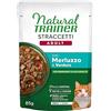 TRAINER NATURAL GATTO STRACCETTI CON MERLUZZO E VERDURE DA 85 G BUSTINA