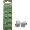PoundMax 10 batterie alcaline a bottone AG9 (LR45, LR936, 394), 1,5 V, 1 confezione da 10 pezzi