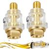 Casenly Lubrificatore a Olio Oliatore, 2 pezzi Mini Oliatore D'Aria, Mini lubrificatore per Compressore, 1/4" BSP Oliatore, Mini Oliatore in Linea per Utensile Pneumatico e Tubo Compressore Aria