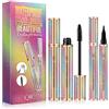 MKNZOME Mascara e Eyeliner, MKNZOME Nero Mascara Volume Eyeliner Liquido Waterproof Mascara Volumizzante e Allungante Lunga Durata Set Trucchi per Halloween, Natale, Compleanno festa