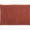 MSV Tappeto da bagno in ciniglia a pelo lungo 40 x 60 cm, colore rosso terracotta