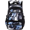 DivingBirds Zaino Scuola Media Ragazzo, 38L Grande Zaini Scuola Elementare Bambino, Leggero | Spallacci Comodi | Impermeable, Zaino Scuola Superiore Ragazzo Viaggio 10+ Anni, Graffiti Blu