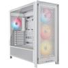 CORSAIR FRAME 5000D RS ARGB Modulare Flusso d'aria Elevato Mid-Tower PC Case - 4x Ventole RS Preinstallate, Sistema di Montaggio Delle Ventole InfiniRail, Scheda Madre a Connettore Inverso - Bianco
