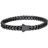 Richsteel Braccialetto a catena a maglie cubane di qualità Miami per uomini e donne, in acciaio inox, larghezza 5/7/9/12 mm, confezione regalo