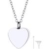 Richsteel Collana Urna Funeraria per Ceneri Placcato Oro/Nero/Acciaio Inossidabile，Collana Donna con Ciondolo Cuore Memoriale per Famiglia Animale Domestico