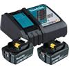 Makita Kit Alimentazione 18V 6Ah nero 2x batteria BL1860B 1x caricabatterieDC18RC