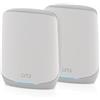 NETGEAR Orbi RBK762S Banda tripla (2.4 GHz/5 GHz/5 GHz) Wi-Fi 6 (802.11ax) Bianc