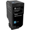 Lexmark 74C20C0 cartuccia toner 1 pz Originale Ciano (CS720 CS725 CX725 CYAN RET