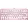 Logitech MX Keys Mini tastiera RF senza fili Bluetooth QWERTY Inglese Rosa